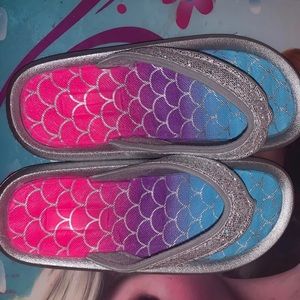 Girls mermaid print sandals